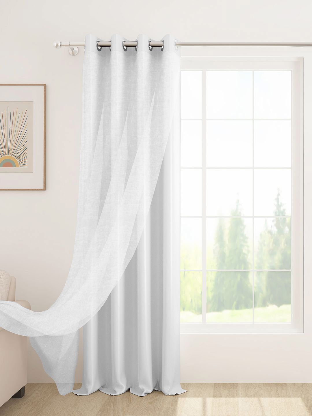 Story@home White Black Out & Sheer Door Curtain-picture-34