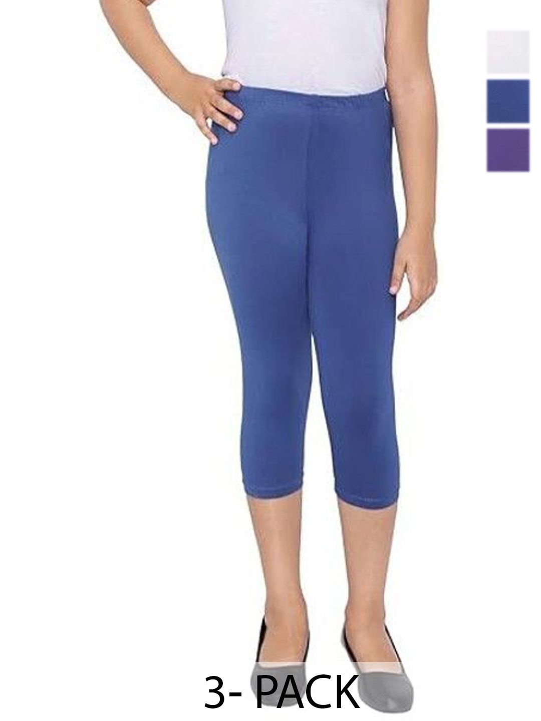 FRENCH KLEIDER Girls Pack of 2 Slip On Capris-picture-21