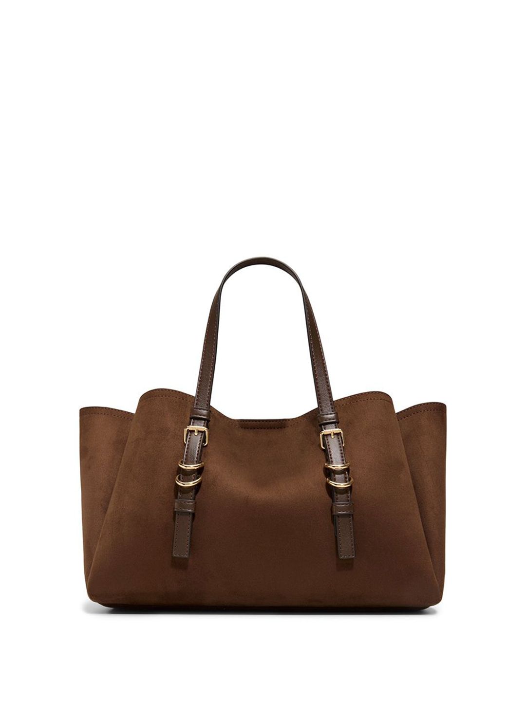 ALDO Women Solid Structured Buckle Detail Shoulder Bag-picture-24