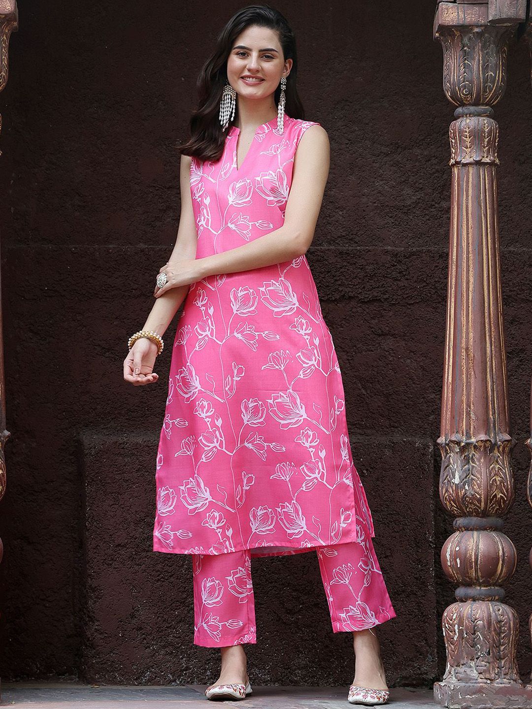 Anouk Women Printed Kurta with Trousers
