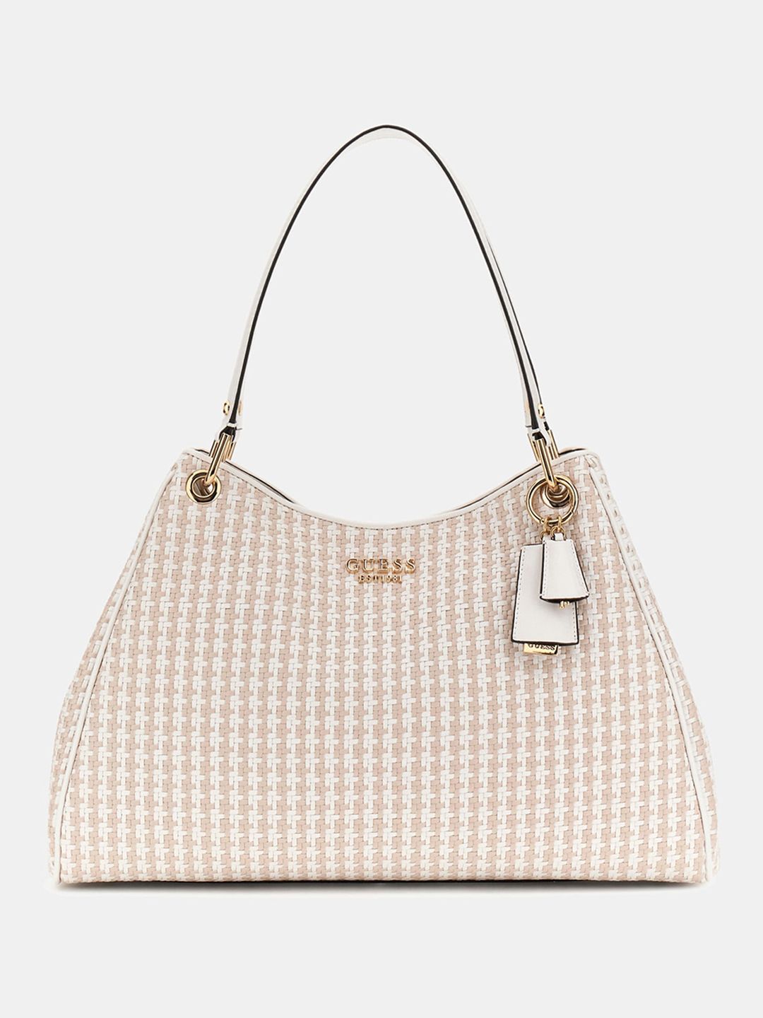 GUESS Basket Weave Striped Shoulder Bag-picture-13