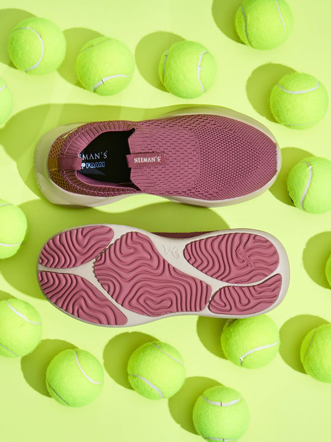 NEEMANS Women Neemans Knit Trainer Woven Design Slip-On Sneakers-picture-35