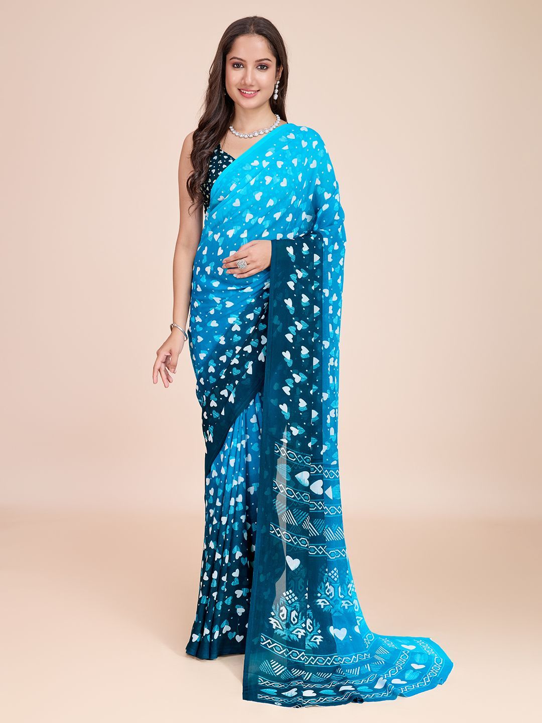 HERE&NOW Printed Ready to Wear Saree-picture-44