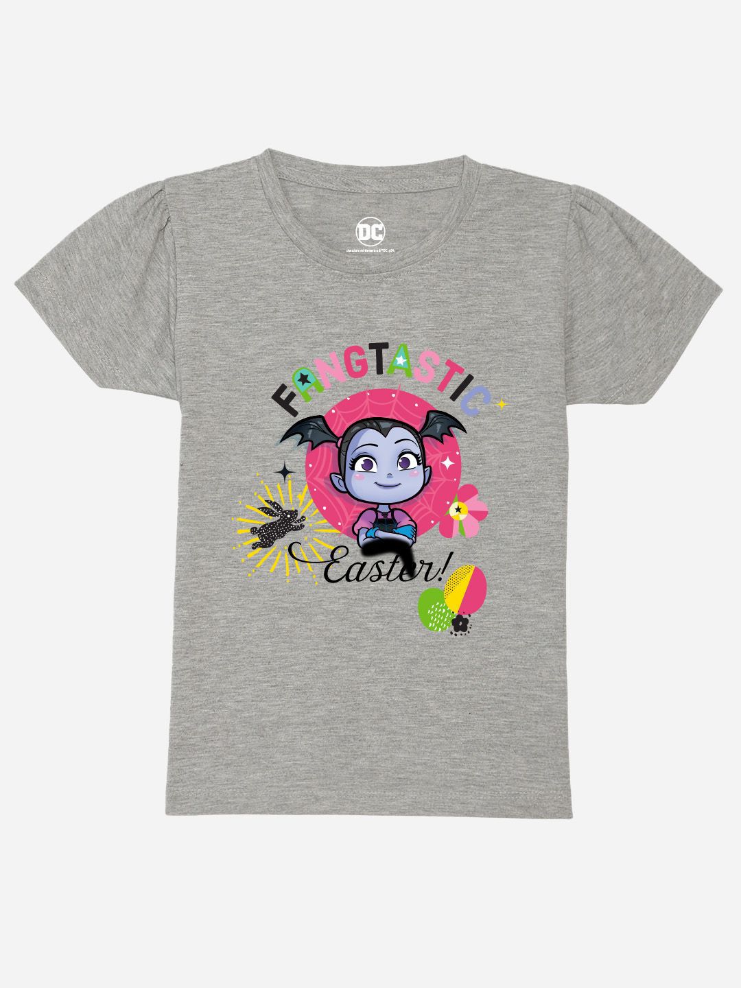 YK Disney Girls Graphic Printed Puff Sleeves Pure Cotton T-shirt-picture-29