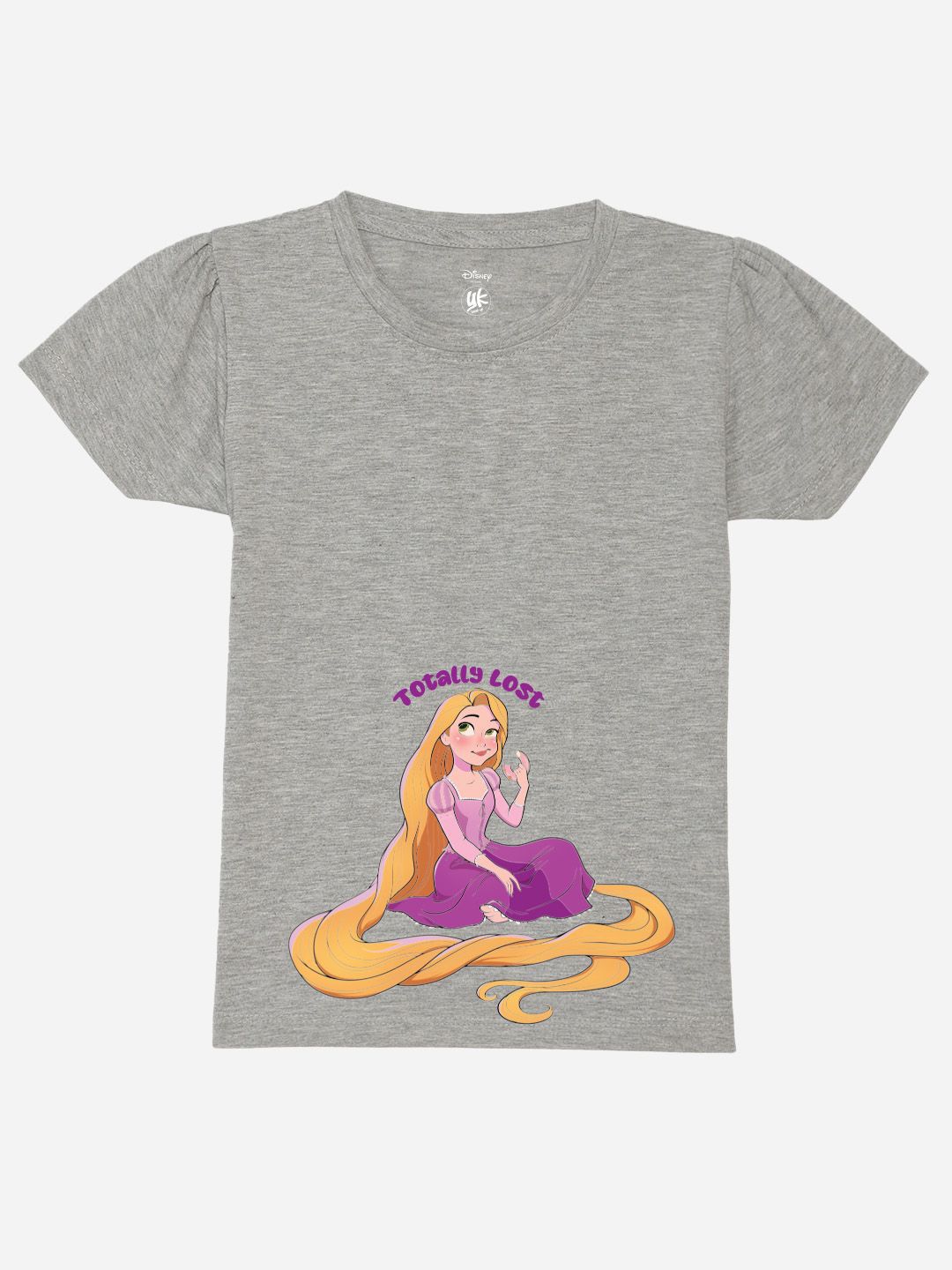YK Disney Girls Graphic Printed Puff Sleeves Pure Cotton T-shirt-picture-27