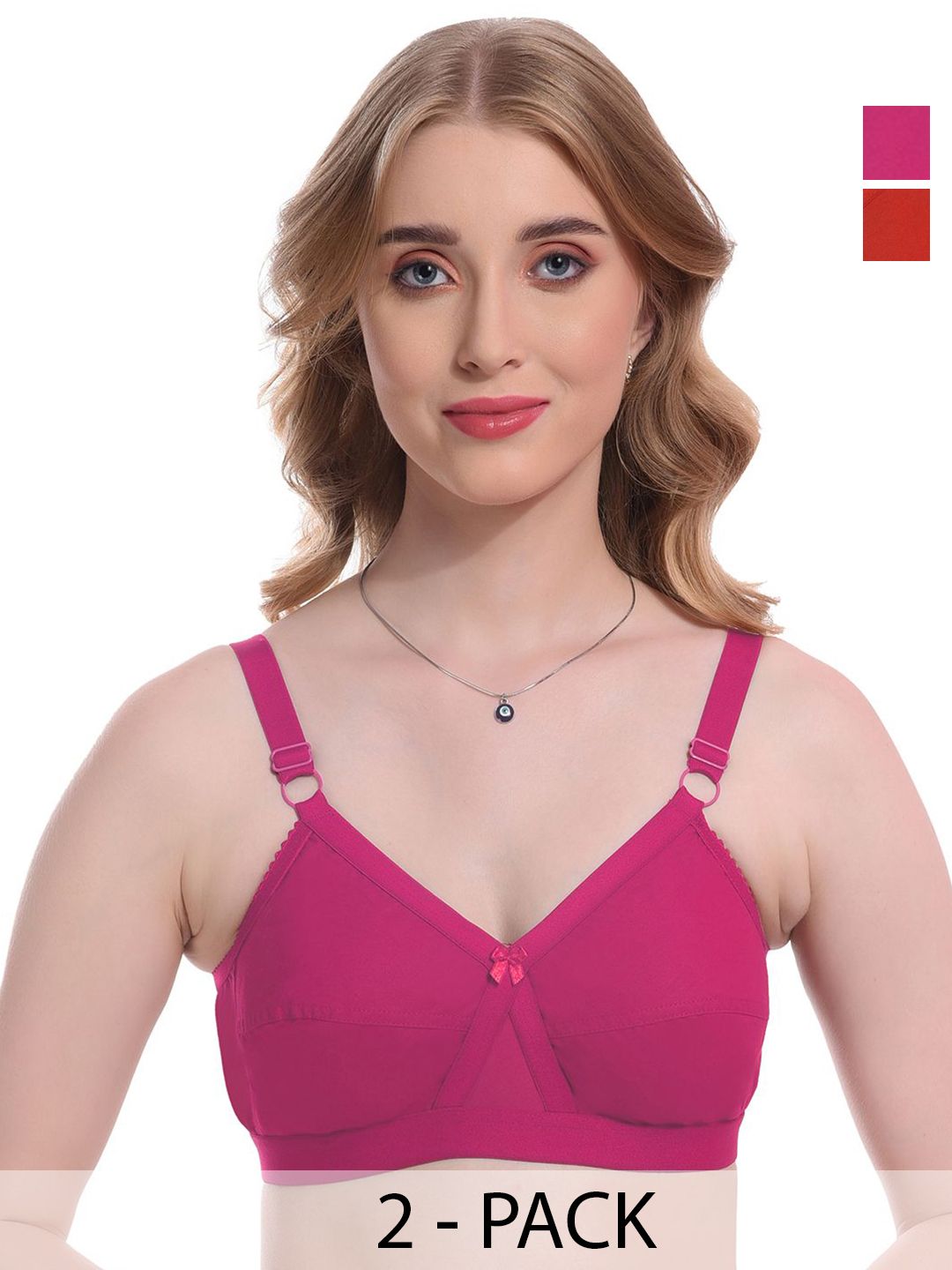 Viral Girl Women Pack of 2 Full Coverage Non-Wired Non Padded Cotton Bra