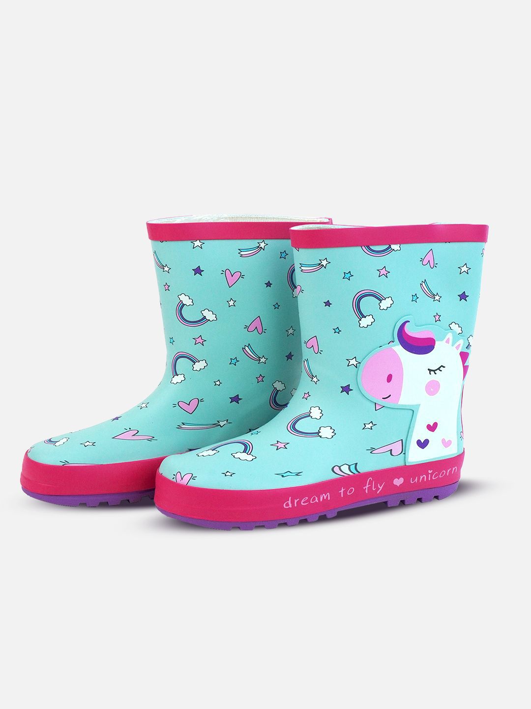 Little Surprise Box LLP Dreamy Unicorn Rubber Rain Gumboots For Toddlers & Kids-image-19