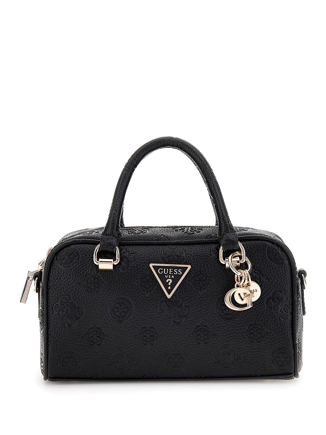 GUESS Women Textured Baguette Applique Satchel Bag-picture-24