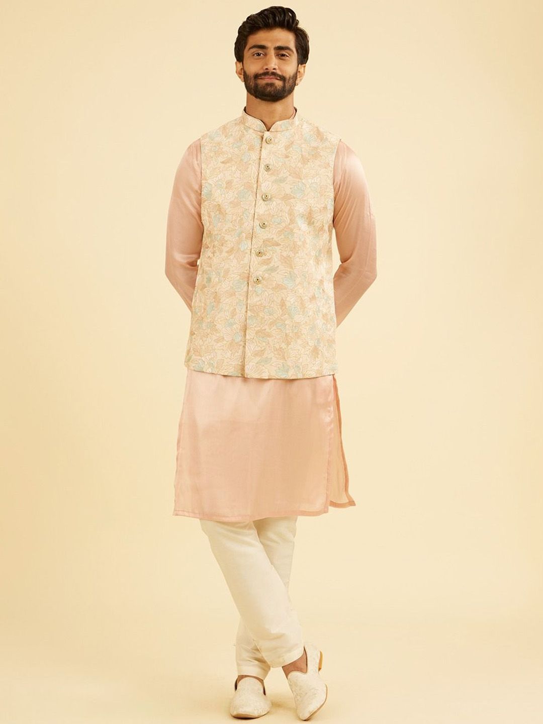 Manyavar Embroidered Nehru Jacket-picture-39