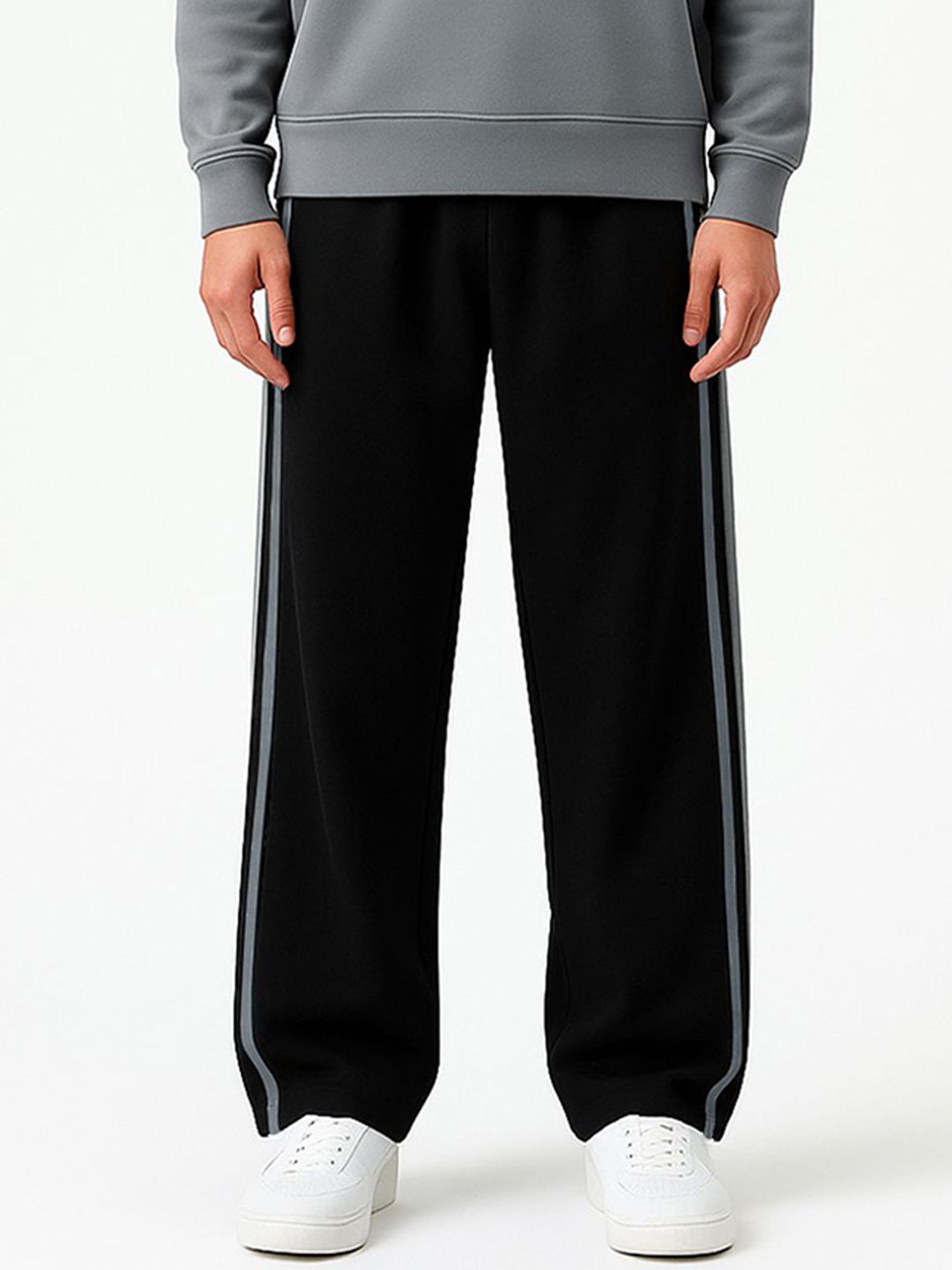 Maniac Men Baggy-Fit Mid-Rise Cotton Track Pant-picture-16