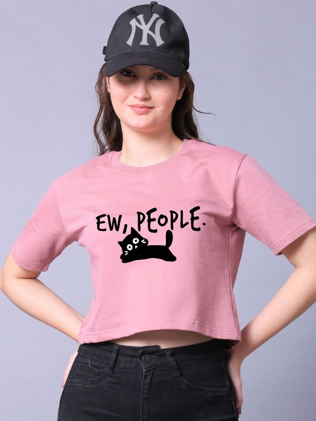 Lazy Lush Women Graphic Print Cotton Crop Top-picture-14