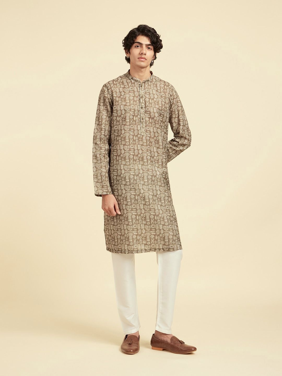 Diwas by Manyavar Men Printed Kurta-picture-41
