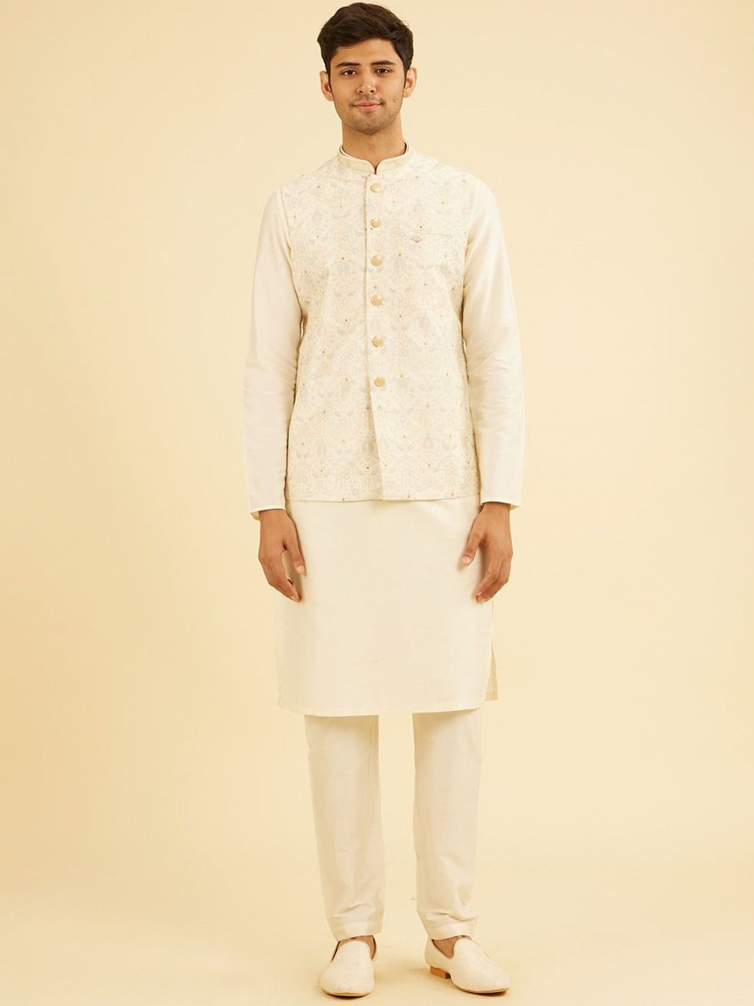 Manyavar Embroidered Nehru Jacket-picture-41