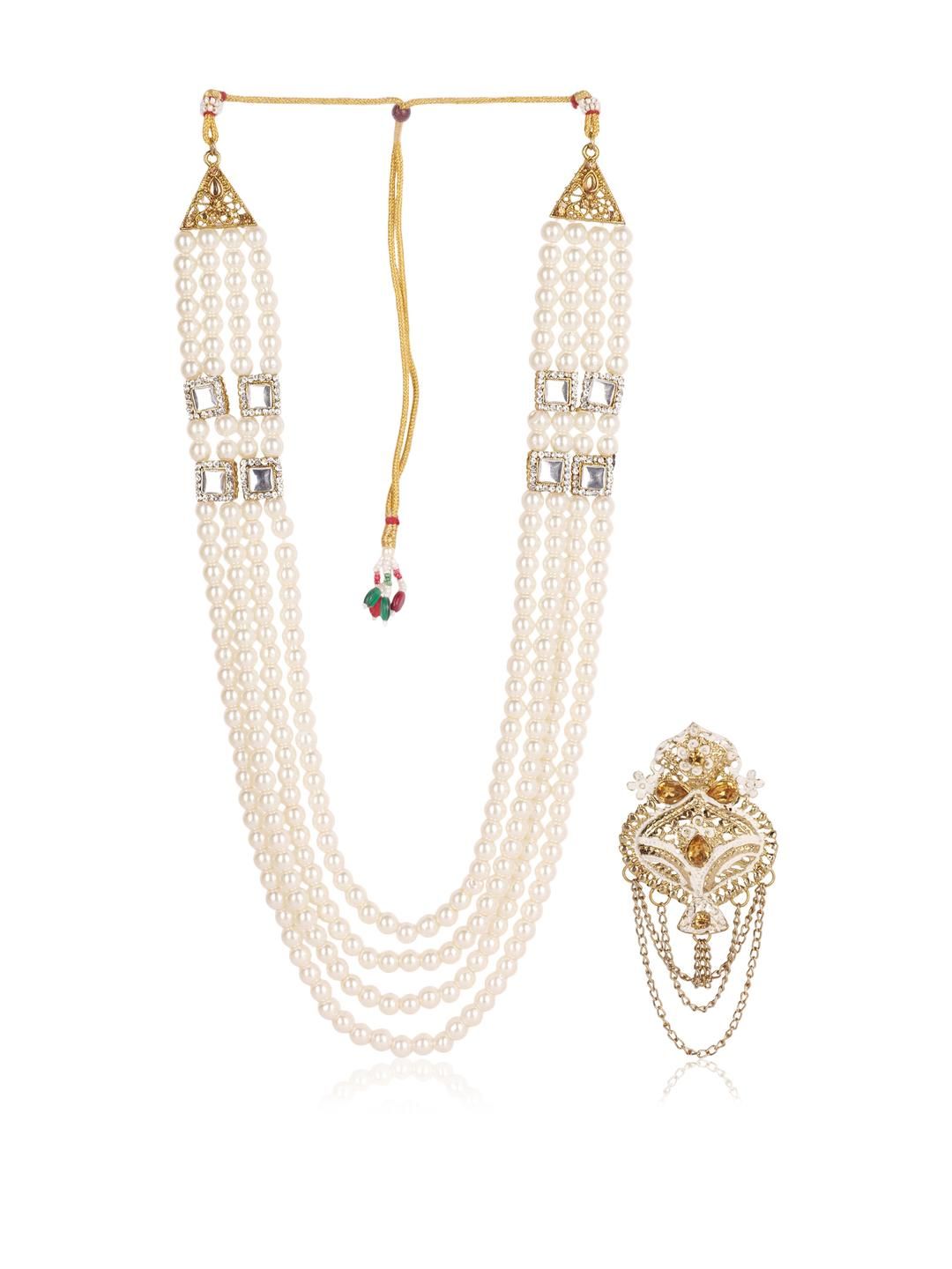 JIYANSHI FASHION Men White Jewellery Set-picture-17