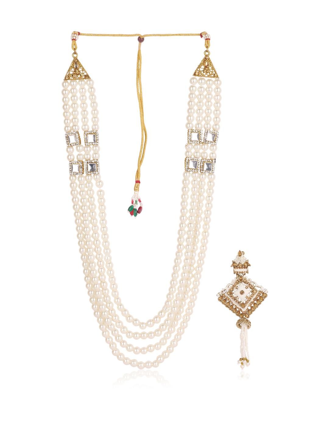 JIYANSHI FASHION Men White Jewellery Set-picture-40