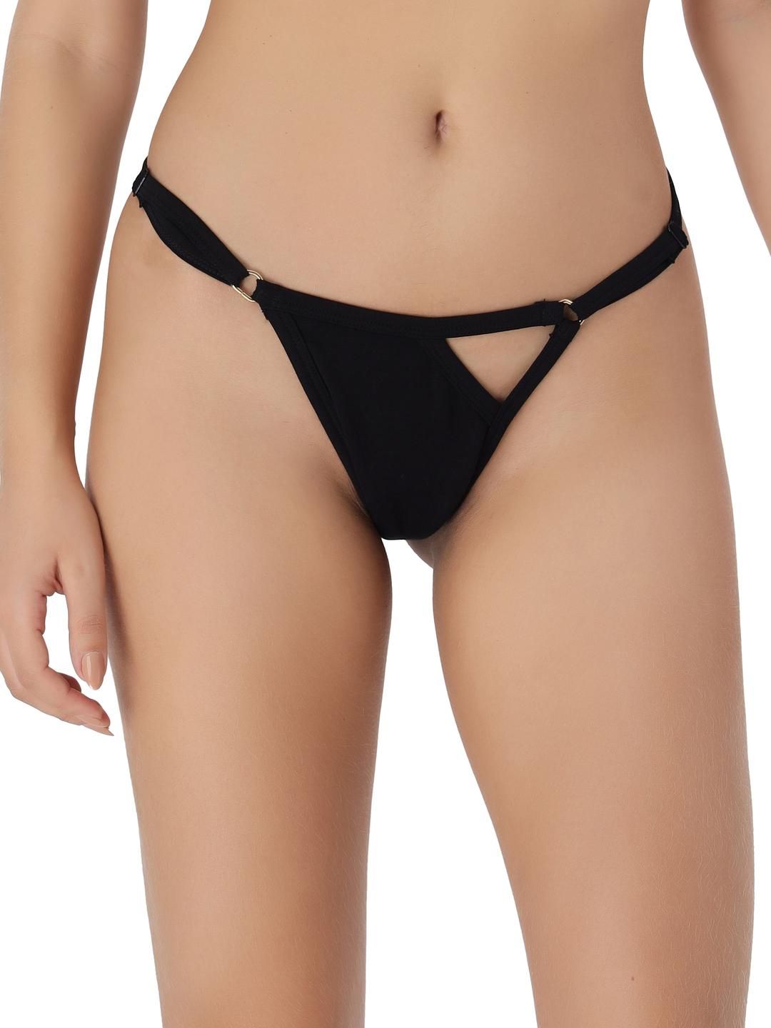 Selfcare Cotton Lycra Low Rise Minimal Coverage Side Cut Thong Panty - SN3688-picture-34