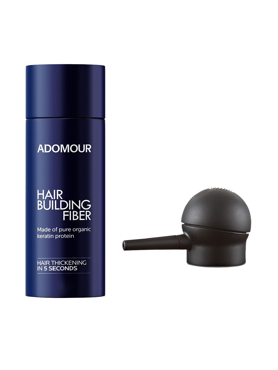 ADOMOUR Hair Building Fiber With Applicator Pump- 27.5g - Black-picture-49