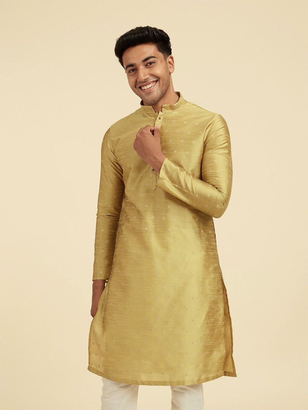 Diwas by Manyavar Men Woven Design Kurta-picture-21