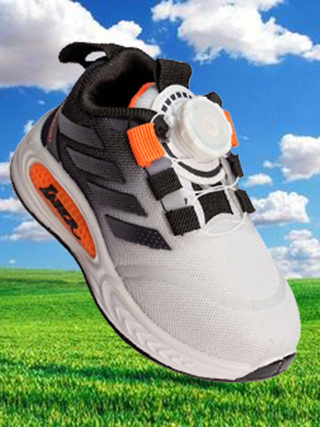 FEETWELL SHOES Kids Colourblocked Round Toe Velcro Sneakers-picture-10