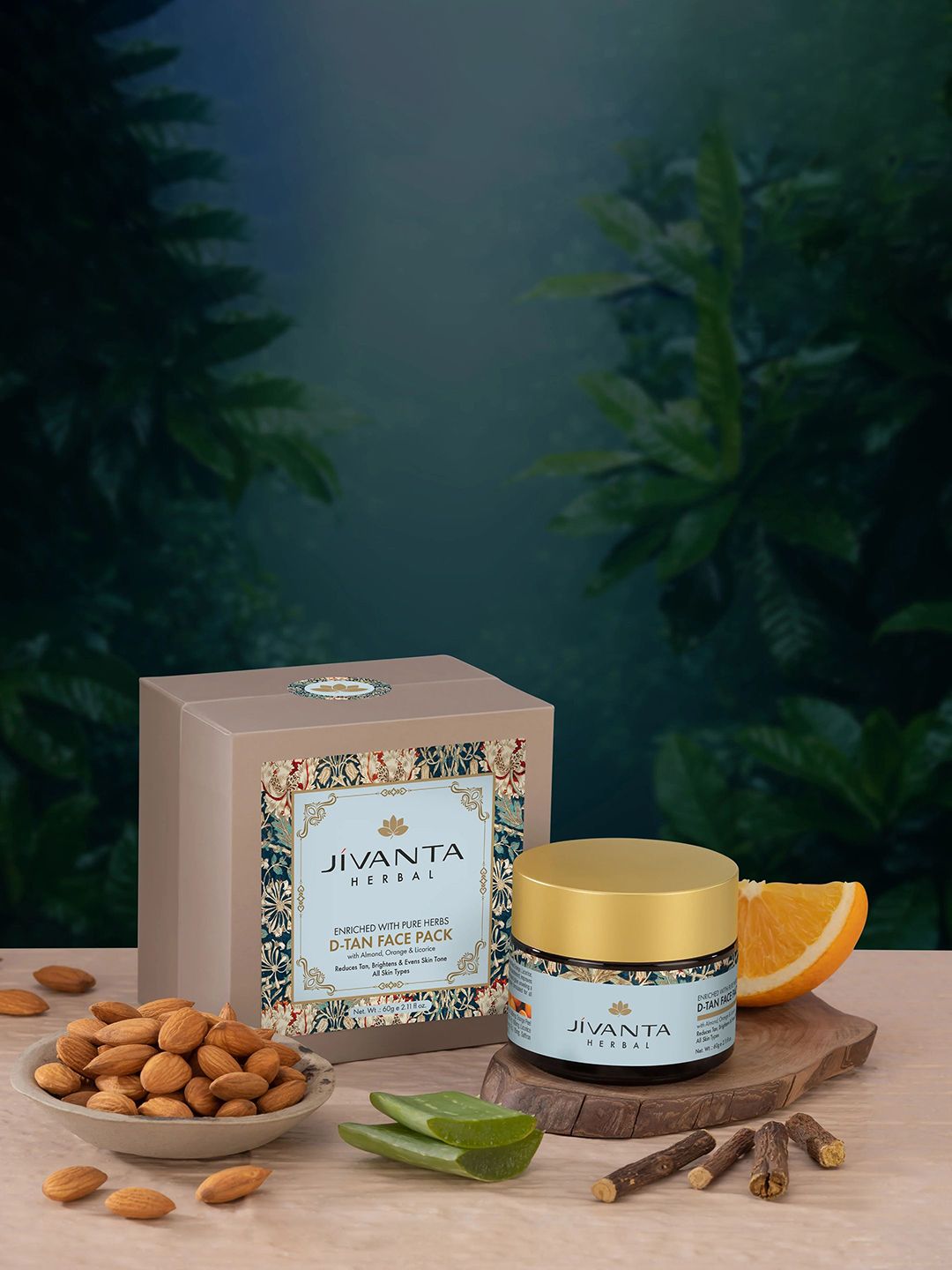 Jivanta Herbal D Tan Face Pack- 60 g-image-48