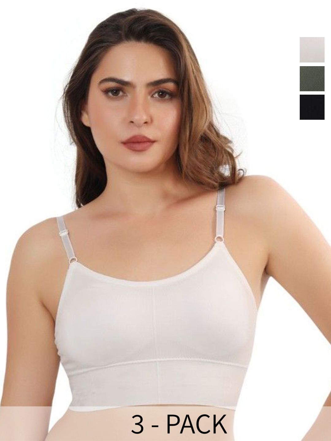 Moda Rapido Pack Of 3 Full Coverage Lightly Padded Everyday Bra