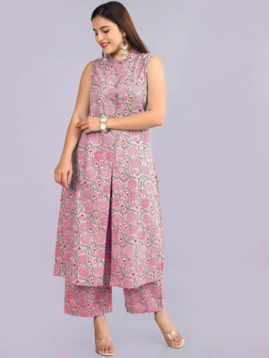 Moda Rapido Women Floral Printed Regular Kurta with Trousers