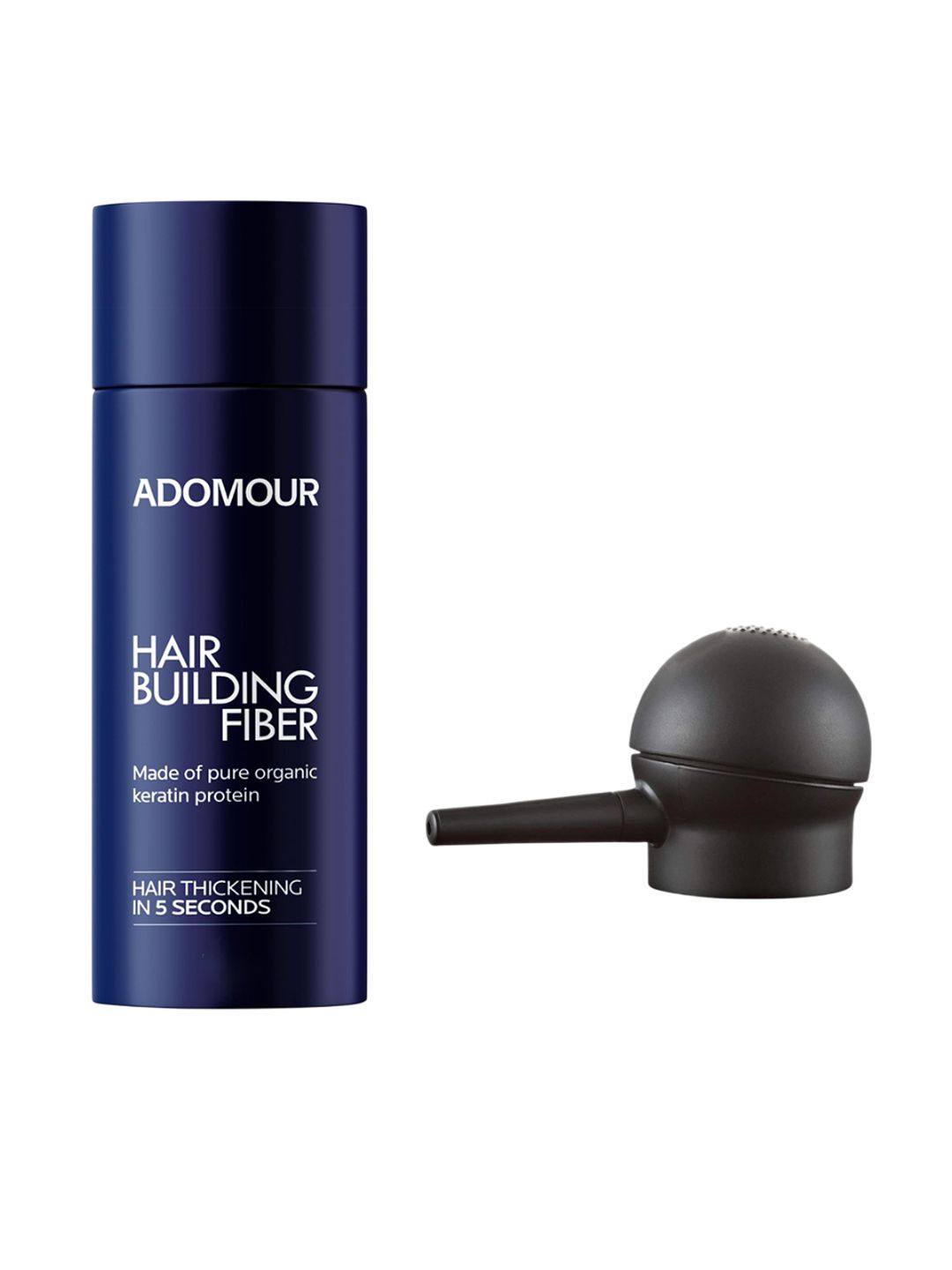 ADOMOUR Hair Building Fiber With Applicator Pump- 27.5 g - Dark Brown-image-38