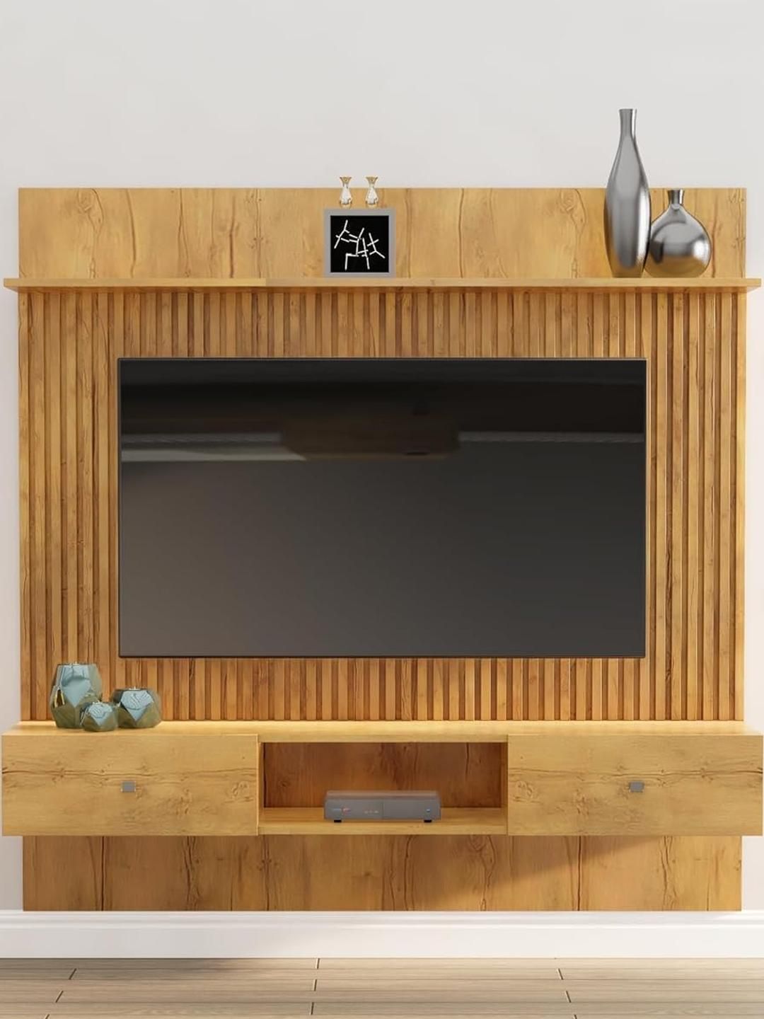 HEXA RED Wall Mounted TV Unit Cabinet with Storage