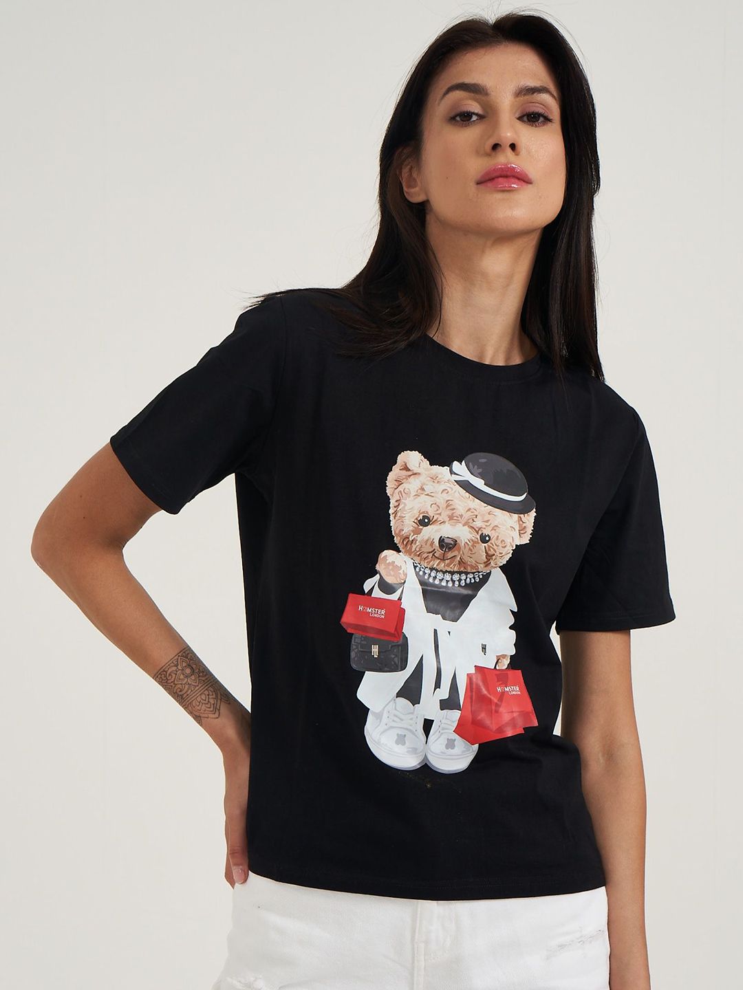 HAMSTER LONDON Graphic Printed Round Neck Pure Cotton T-shirt-picture-13