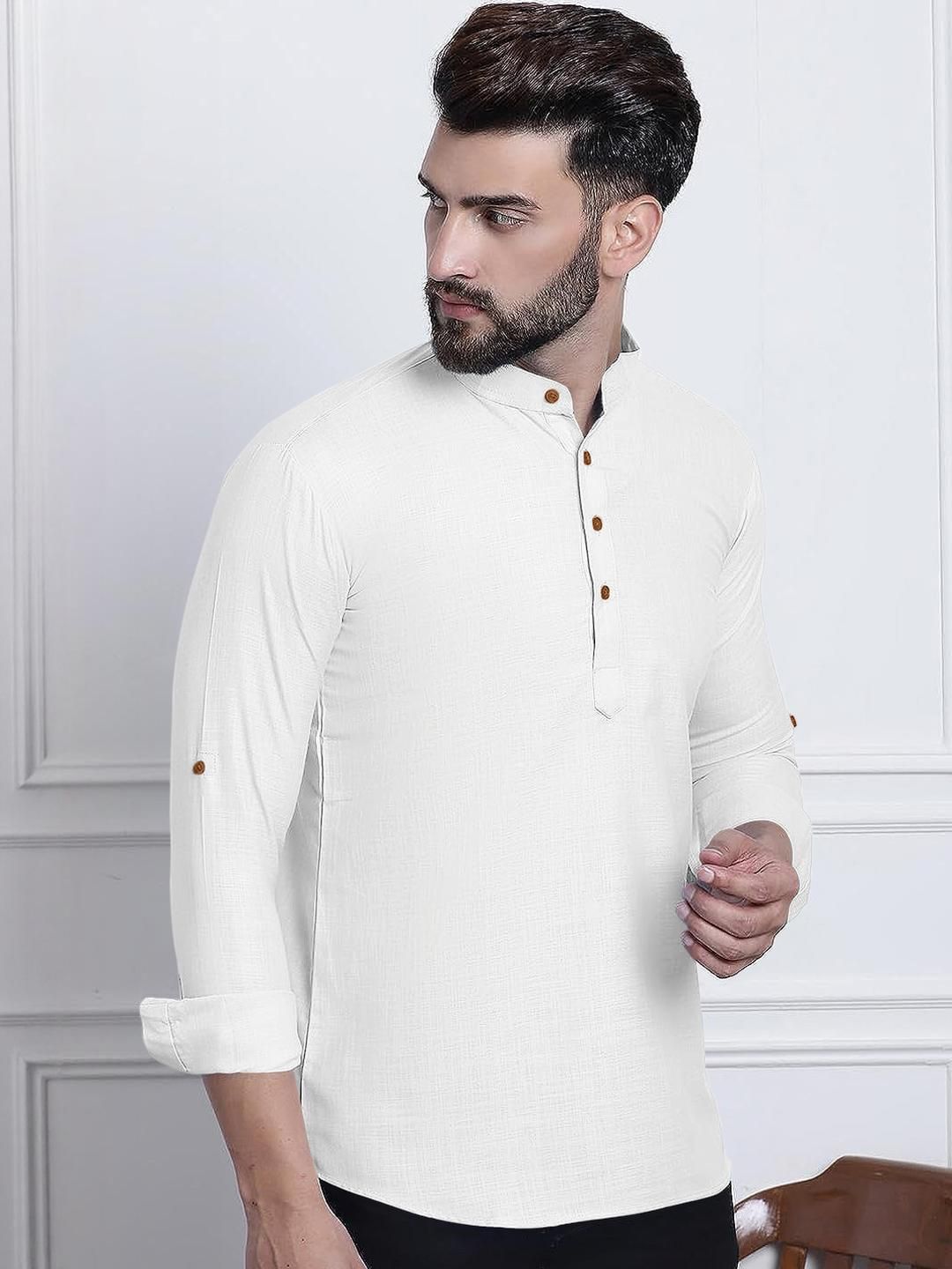 Fifth U Men White Kurta-picture-19