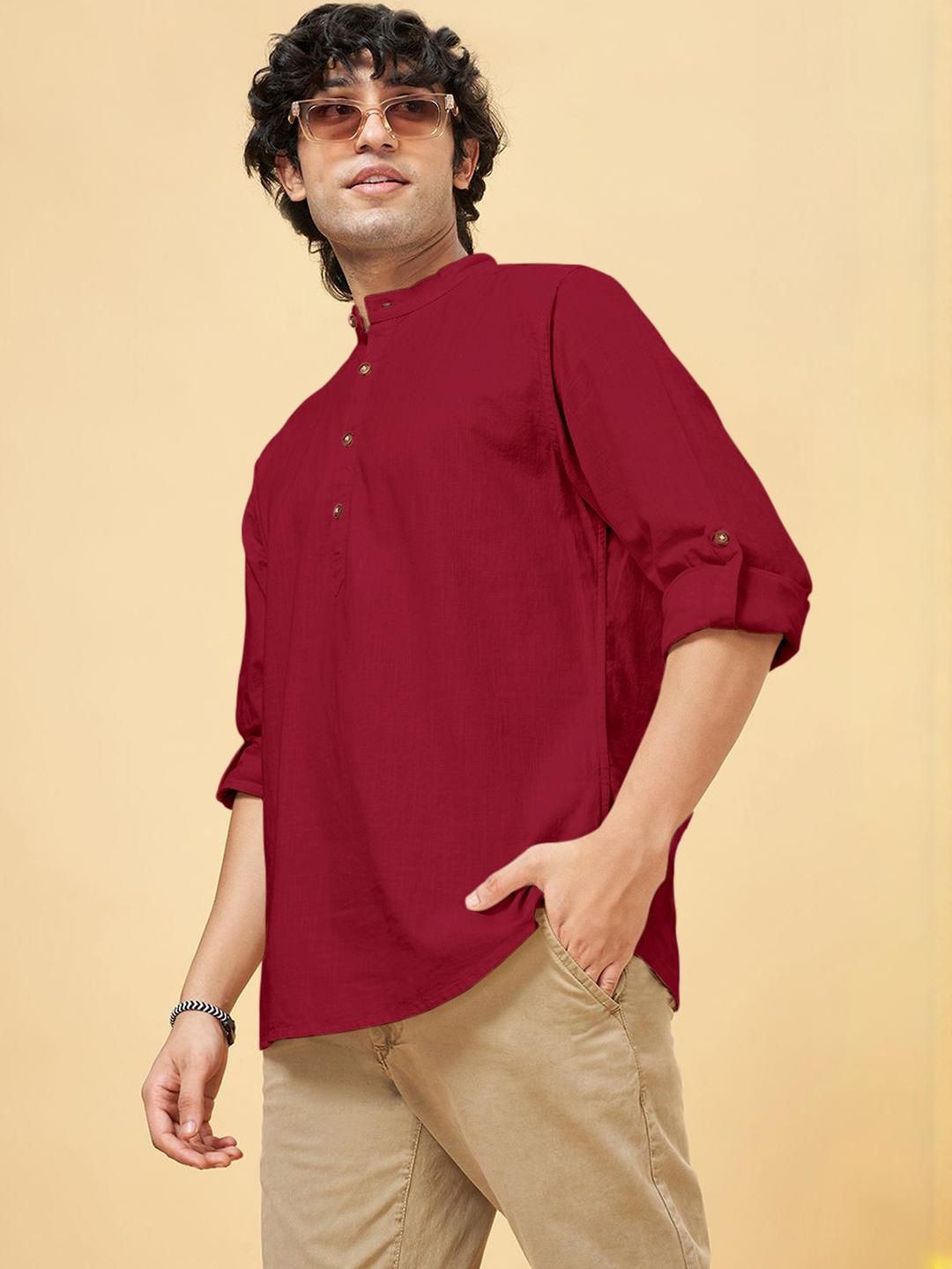 Fifth U Men Maroon Kurta-picture-33