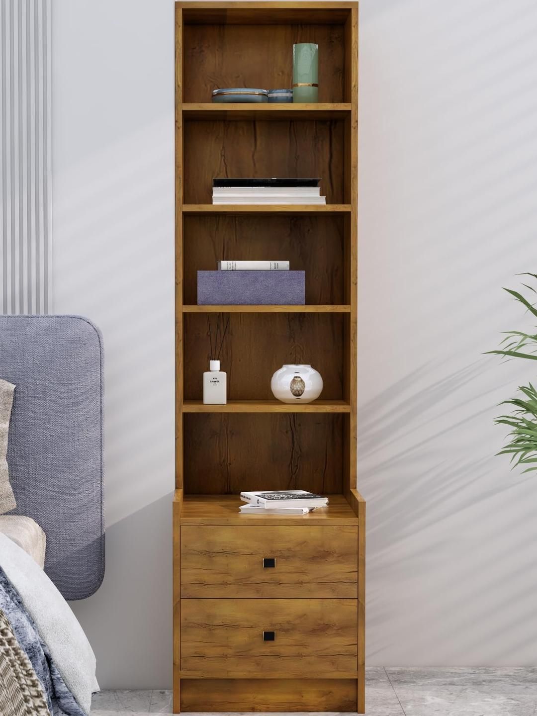 HEXA RED Beige Engineered Wood Bedside Table-picture-43
