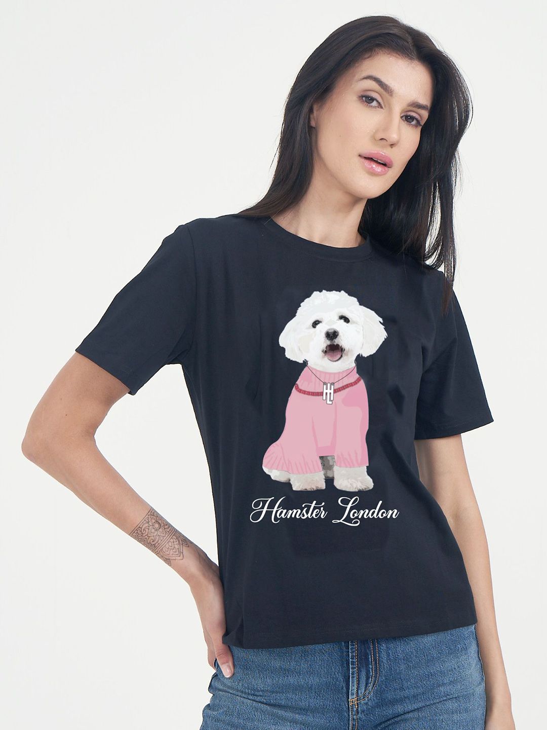 HAMSTER LONDON Graphic Printed Round Neck Pure Cotton T-shirt-picture-37