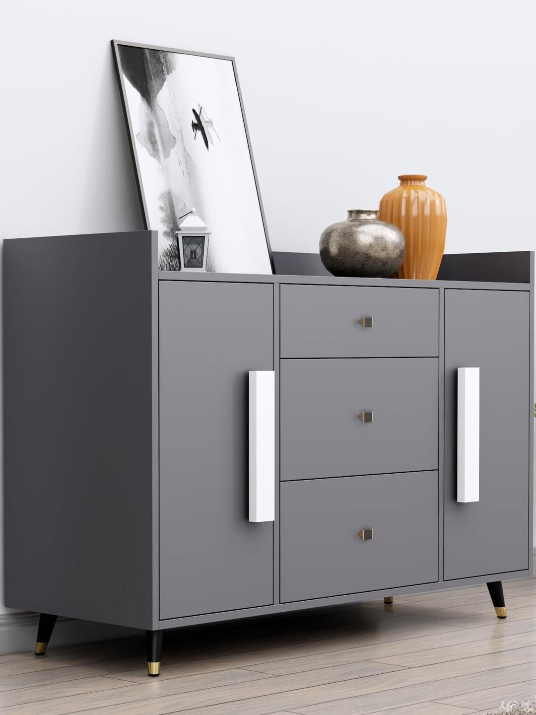 HEXA RED Grey Multipurpose Storage Cabinet