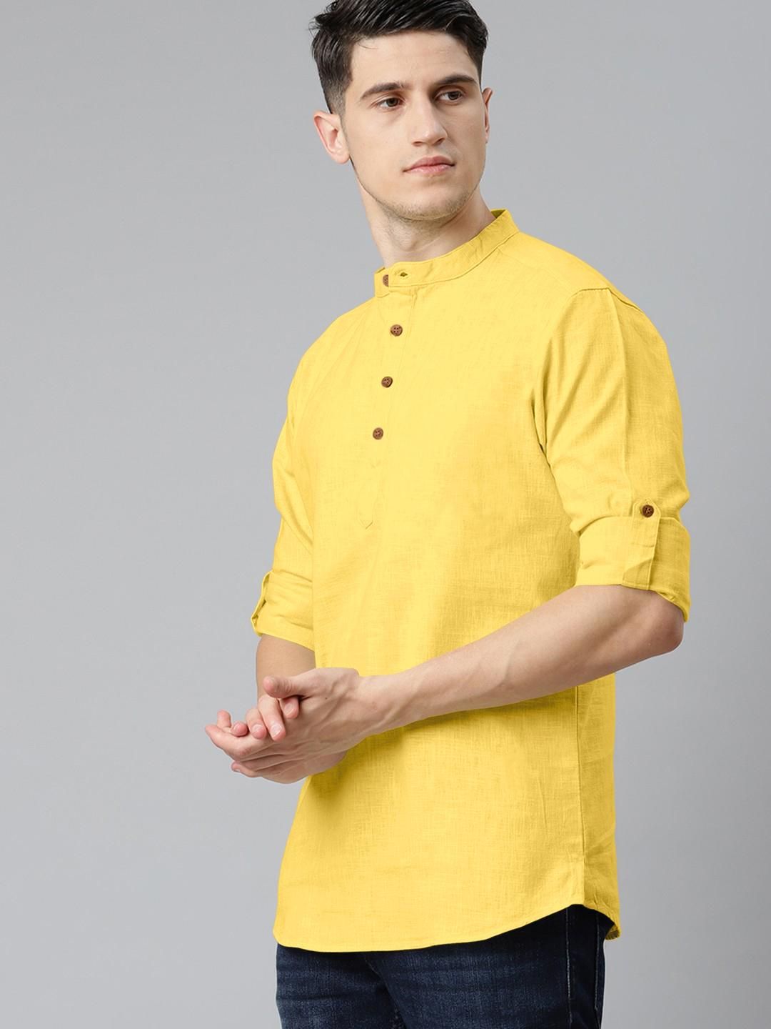 Fifth U Men Yellow Kurta-picture-32