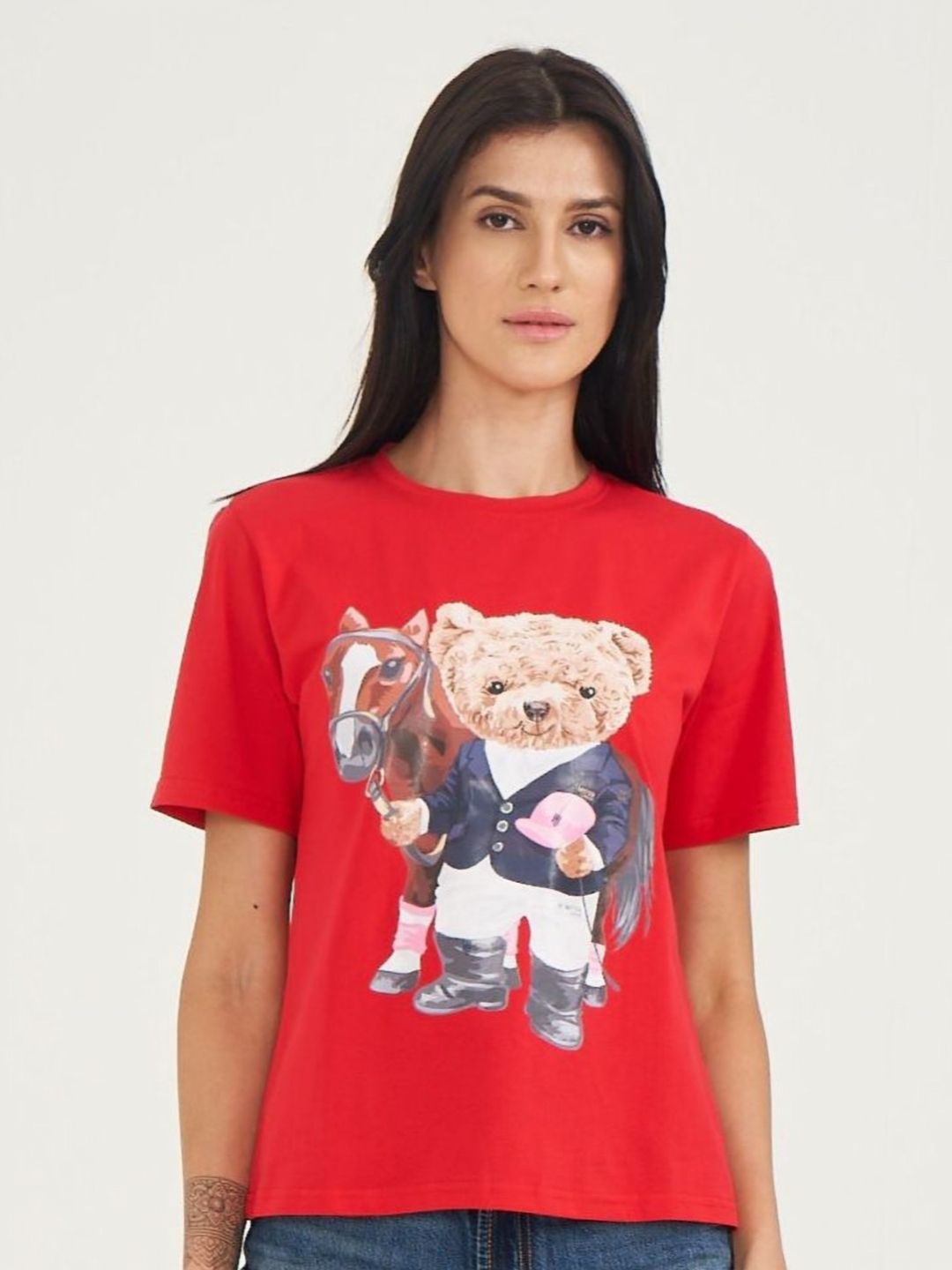 HAMSTER LONDON Graphic Printed Round Neck Pure Cotton T-shirt-picture-18