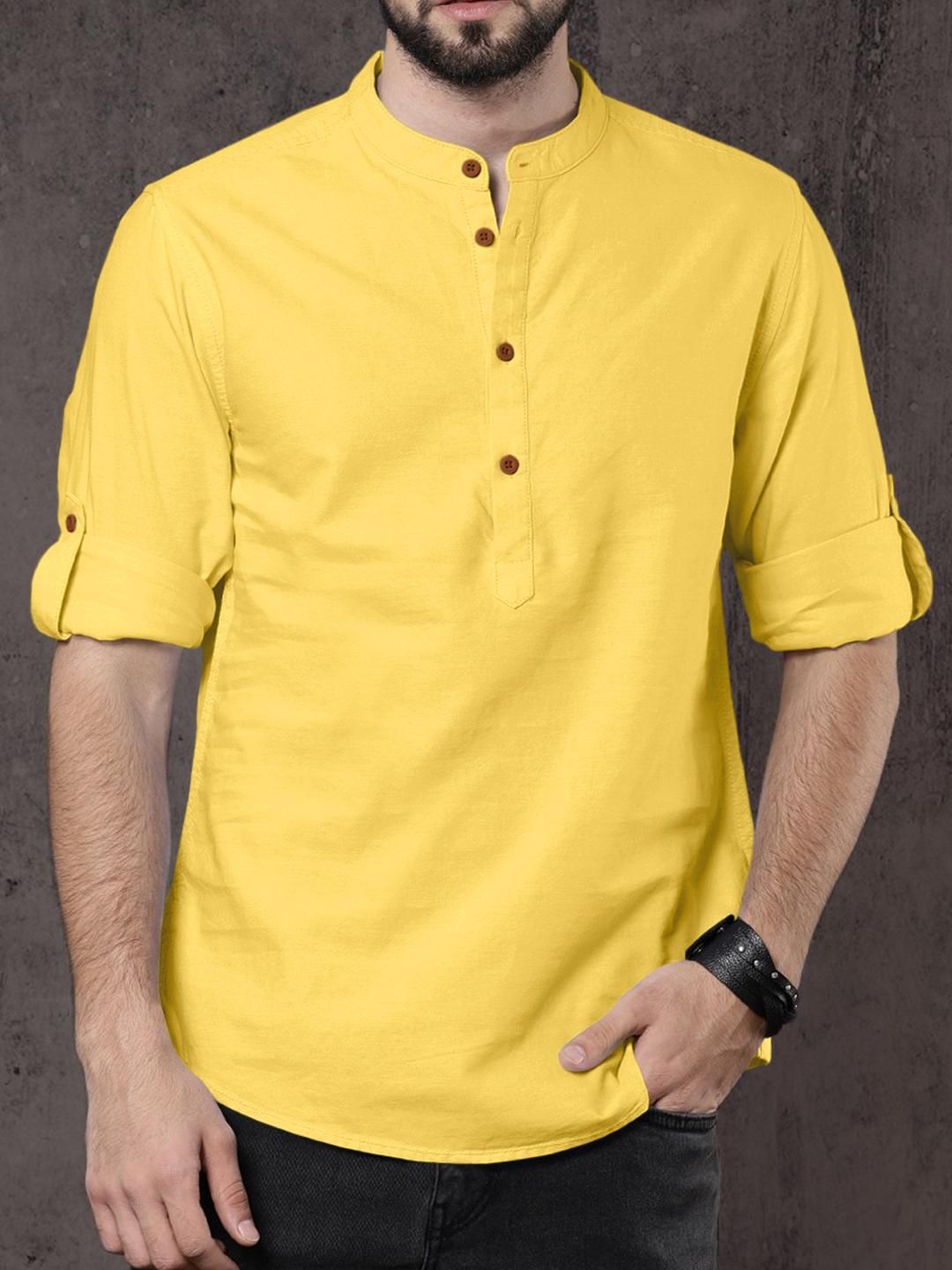 Fifth U Men Yellow Kurta-picture-17