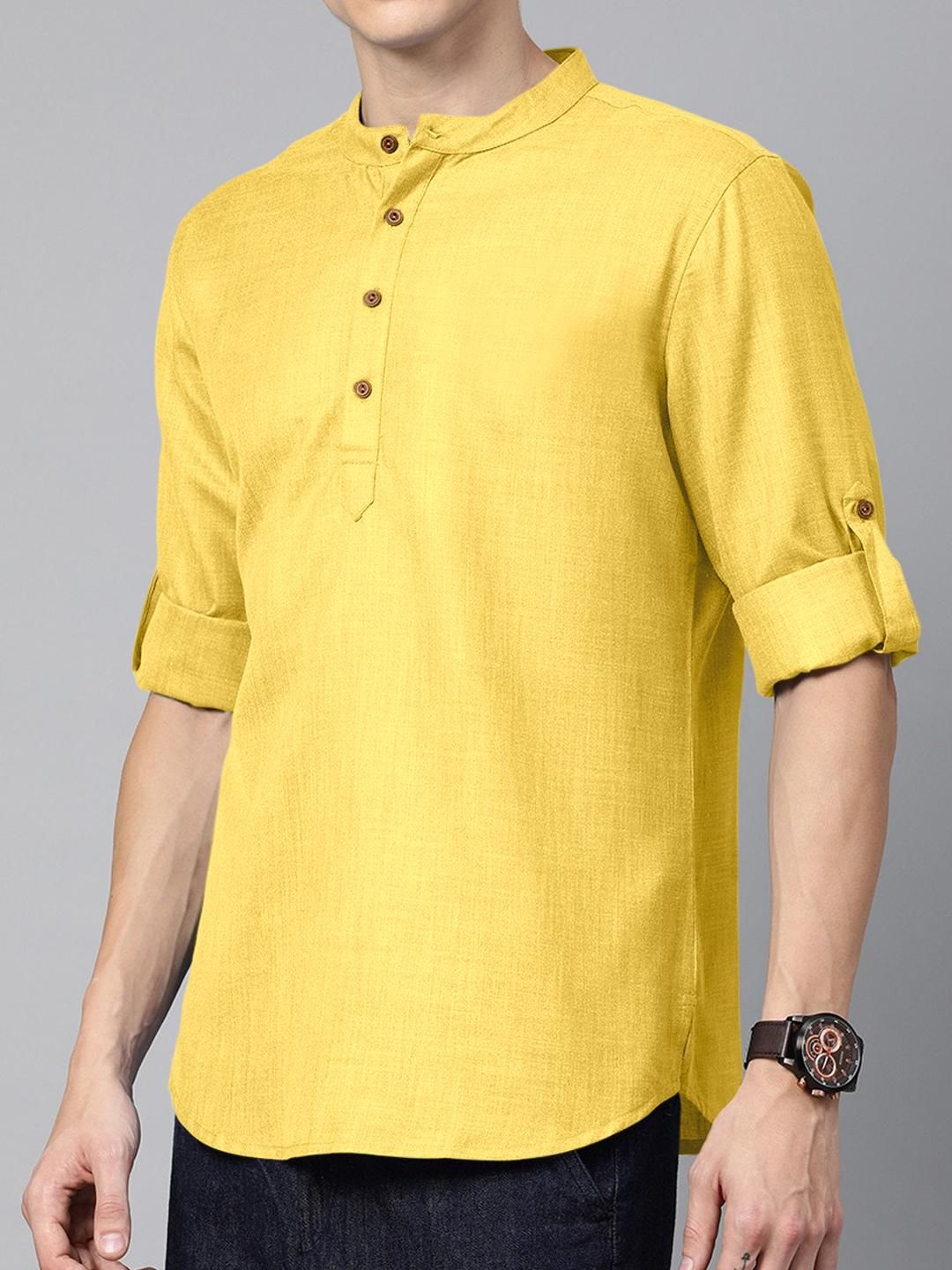Fifth U Men Yellow Kurta-picture-22