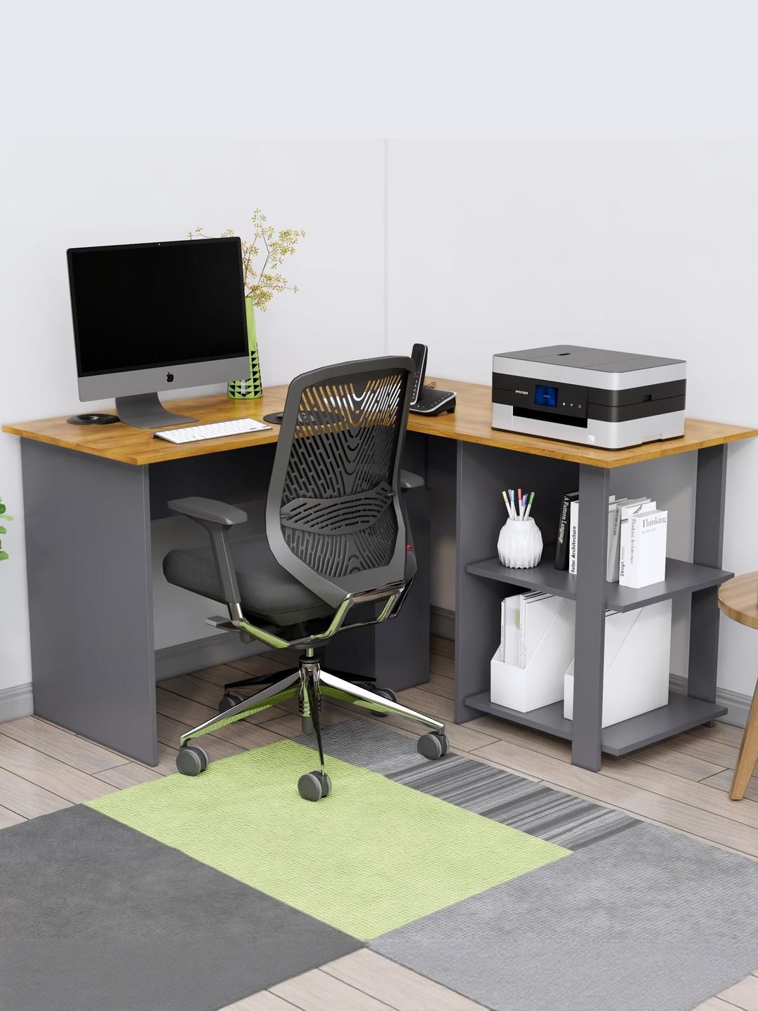 HEXA RED Grey Engineered Wood Study Table-picture-15