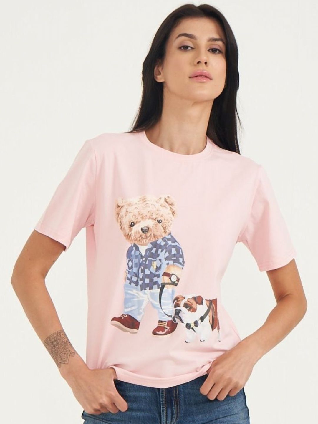HAMSTER LONDON Graphic Printed Round Neck Pure Cotton T-shirt-picture-31