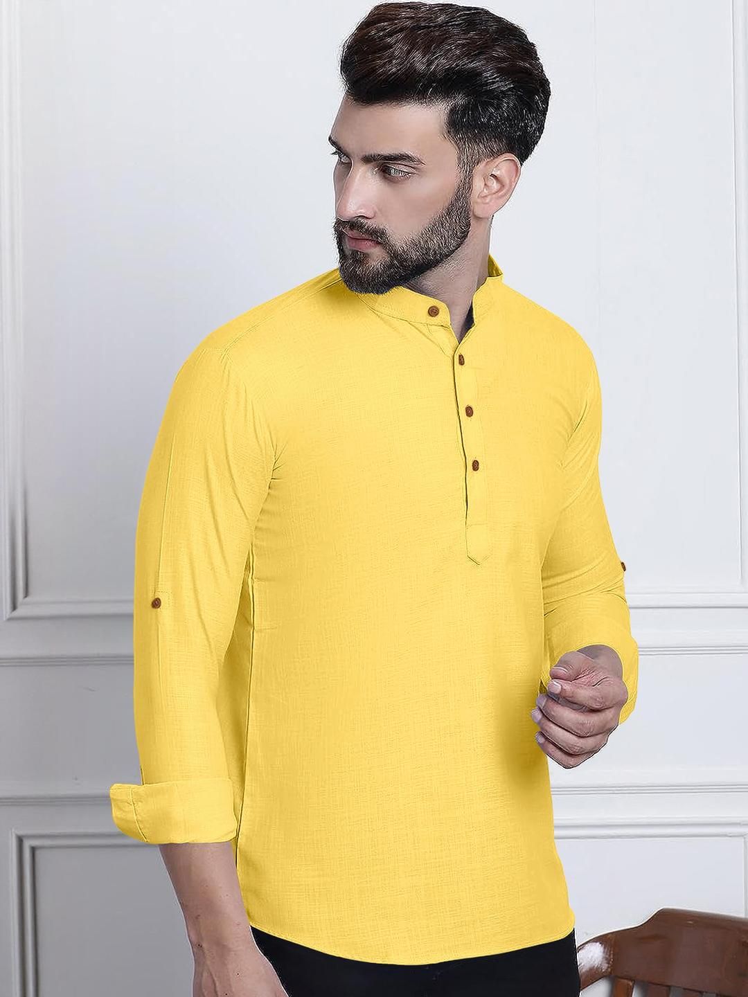 Fifth U Men Yellow Kurta-picture-30