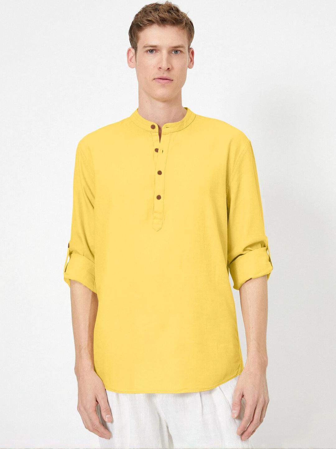 Fifth U Men Yellow Kurta-picture-18
