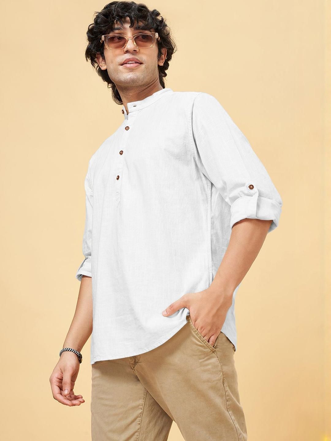 Fifth U Men White Kurta-picture-14