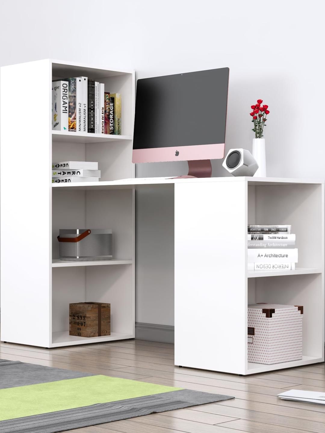 HEXA RED White Engineered Wood Study Table-picture-28