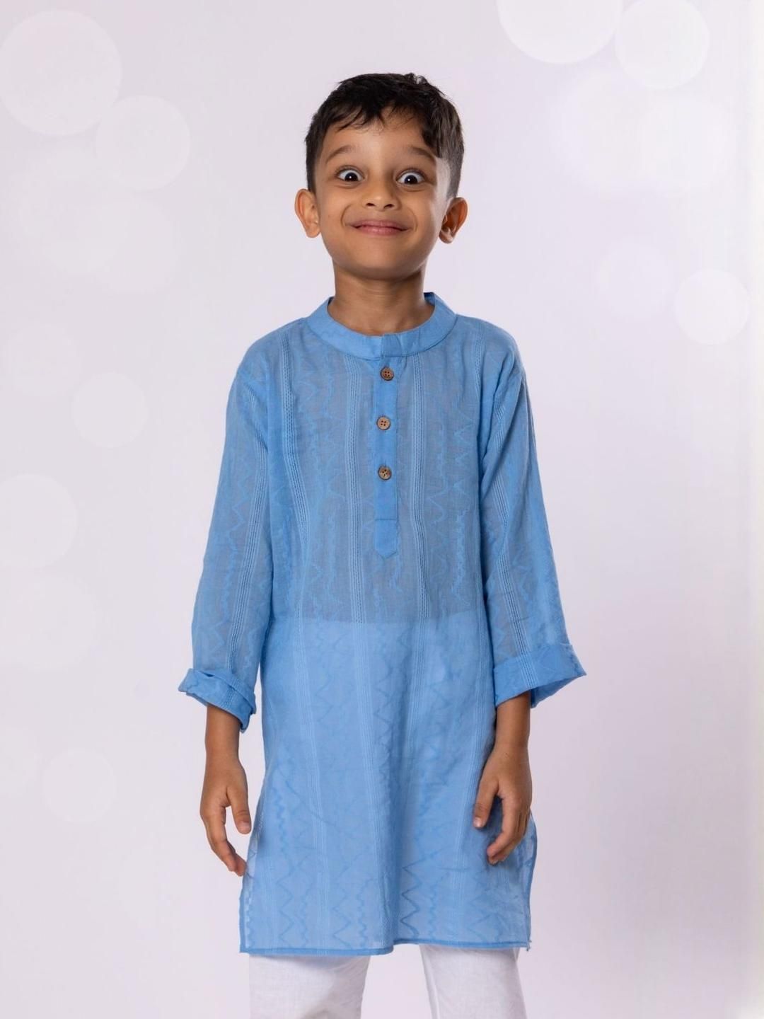 Tura Turi Boys Blue Kurta Sets-picture-51