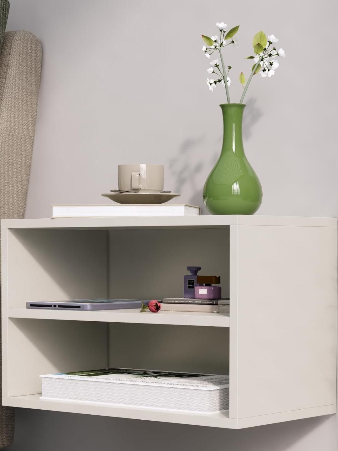 HEXA RED White Engineered Wood Bedside Table-image-36