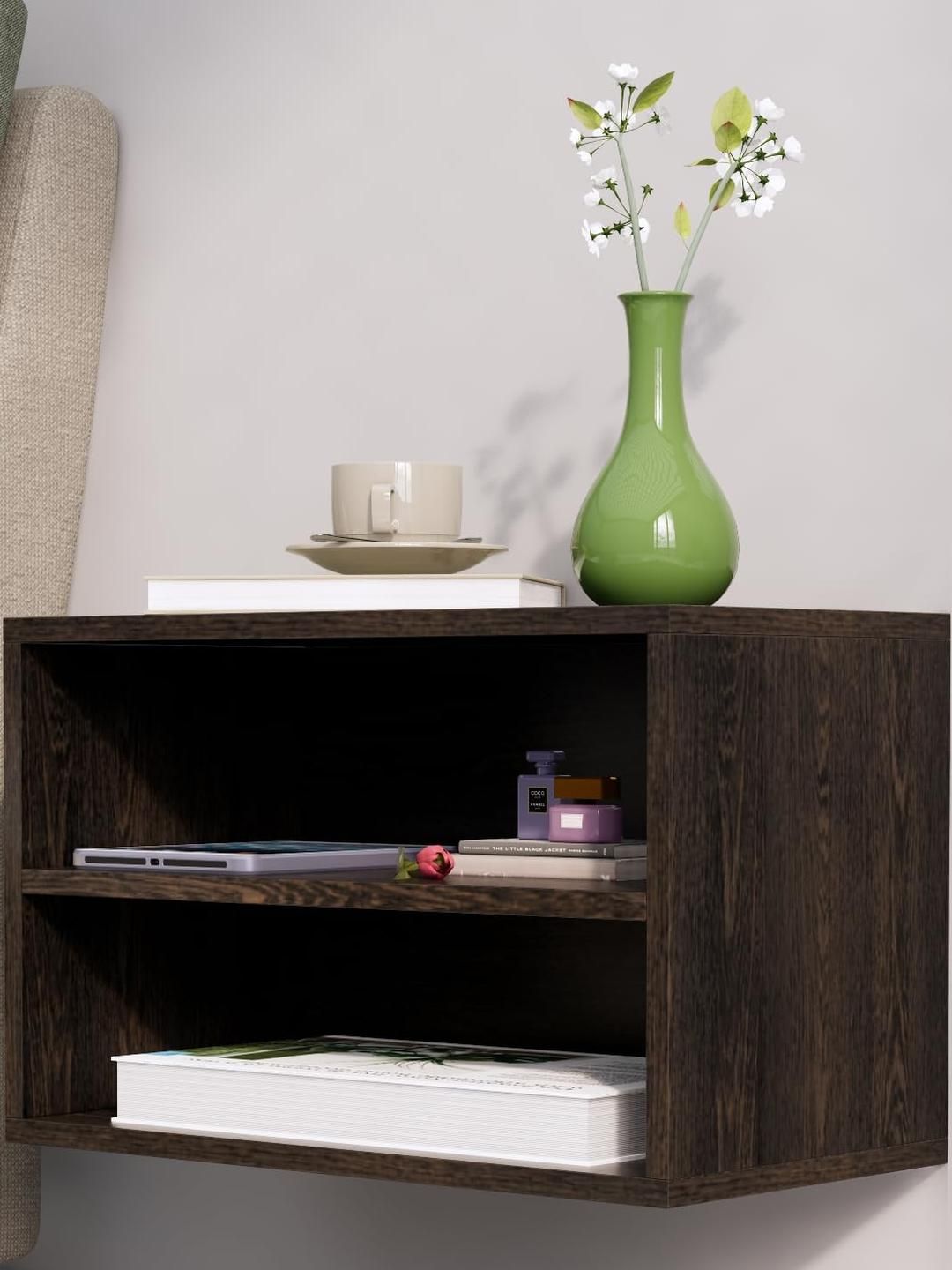 HEXA RED Brown Engineered Wood Bedside Table-image-24