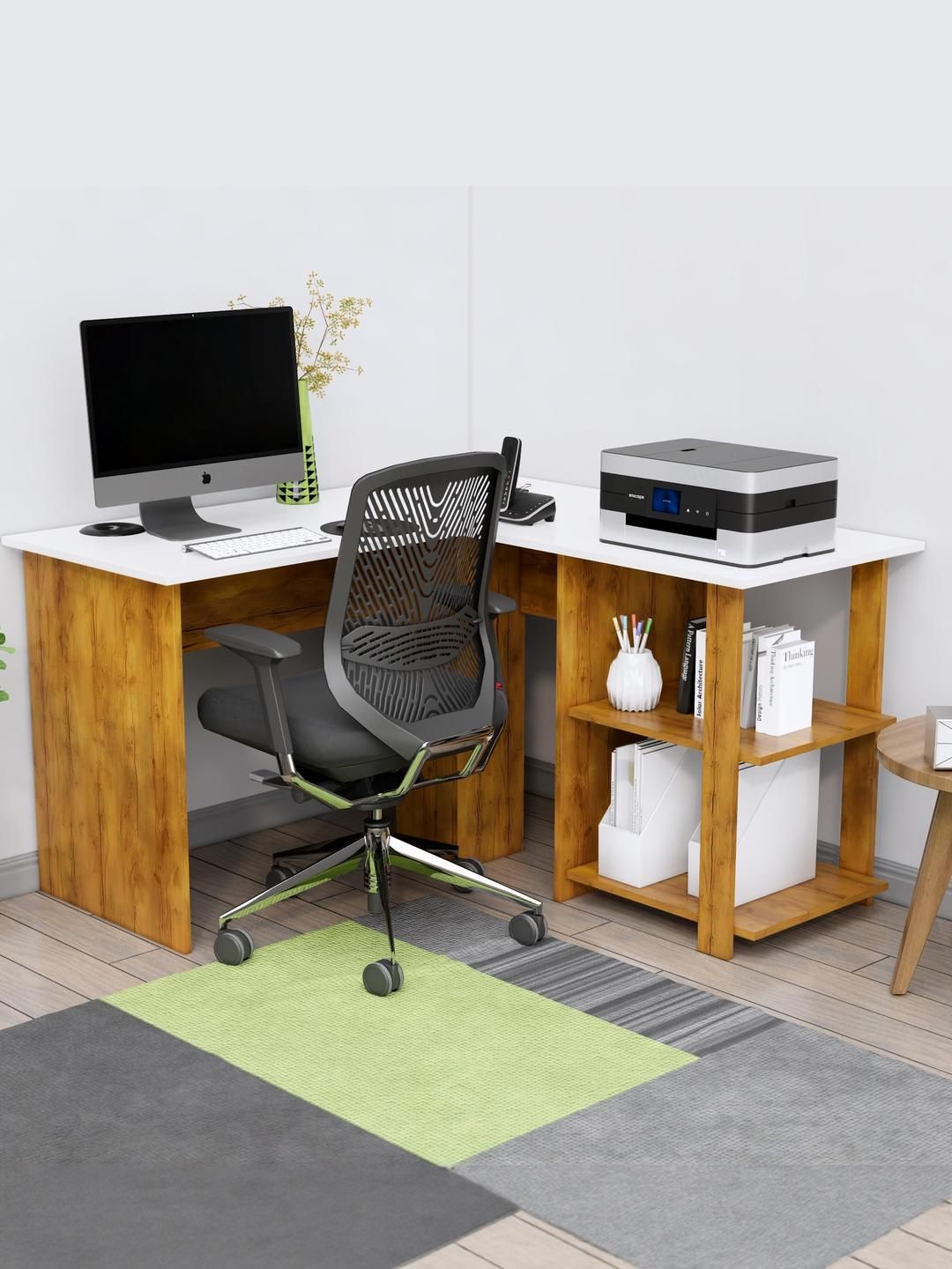 HEXA RED Beige Engineered Wood Study Table-picture-25