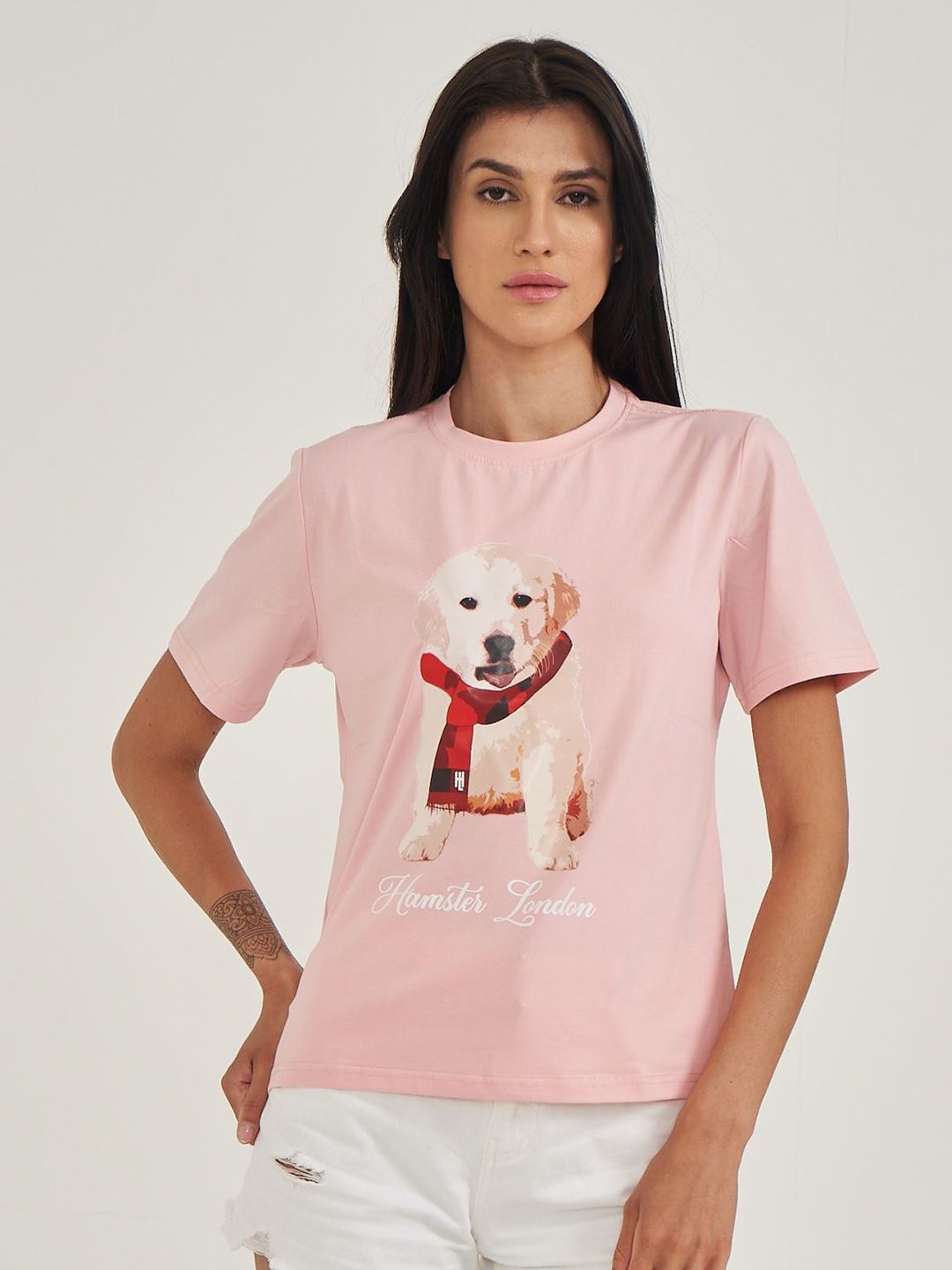 HAMSTER LONDON Graphic Printed Round Neck Pure Cotton T-shirt-picture-33