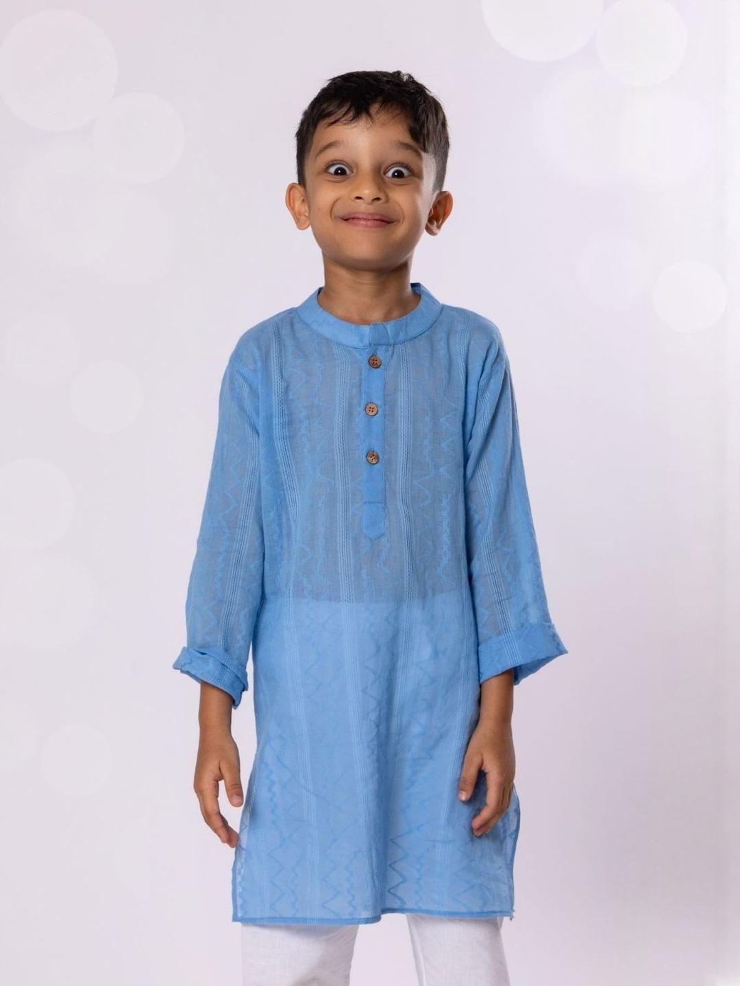 Tura Turi Boys Blue Kurta Sets-picture-48